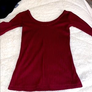 Maroon quarter sleeve tight fit shirt